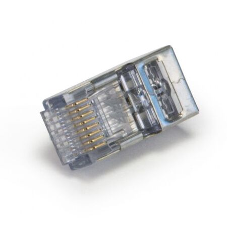 Platinum Tools ezEX44 Shielded CAT6 Connector w/ Internal Ground, 50pc Jar