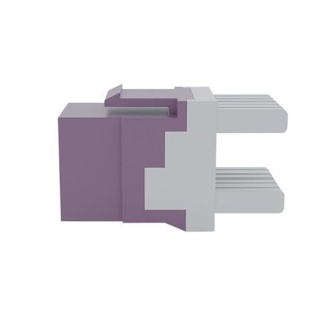 Cat6 RJ-45 UTP Keystone Jack. Purple, 180 degrees, 12pc Pack