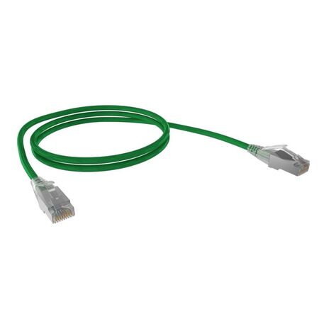 CERTECH Cat6A 26AWG S/FTP 10G RJ45 Patch Lead, Green LSZH Jacket, 1.5m