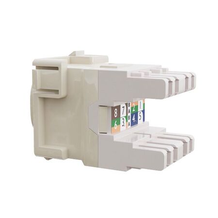 Cat6 RJ-45 UTP Wall Plate Jack. White, 24pc Pack