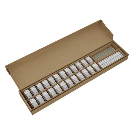 Cat6 RJ-45 UTP Keystone Jack. White, 180 degrees, 24pc Pack