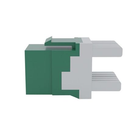 Cat6 RJ-45 UTP Keystone Jack. Green, 180 degrees, 6pc Pack