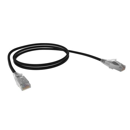 CERTECH Cat6A 26AWG S/FTP 10G RJ45 Patch Lead, Black LSZH Jacket, 3m