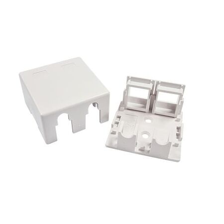 Dual Port Surface Mount Box for Keystone Jacks