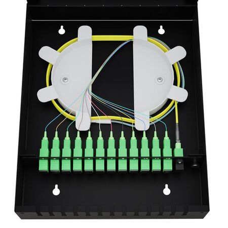 12F MPO to SCA Loaded Wall Mount Enclosure