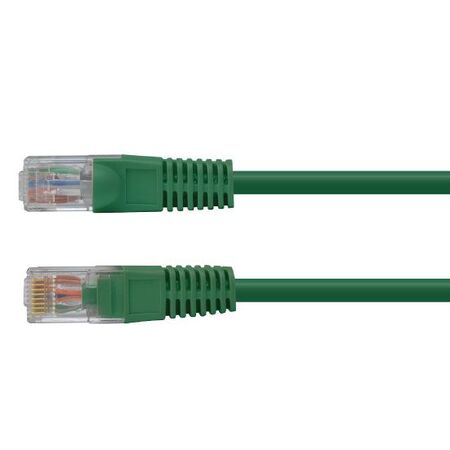CERTECH Cat6 24AWG U/UTP RJ45 Patch Lead, 1.5m, Green PVC Jacket