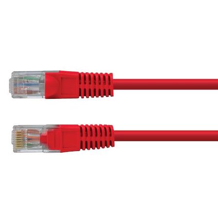 CERTECH Cat6 24AWG U/UTP RJ45 Patch Lead, 1m, Red PVC Jacket