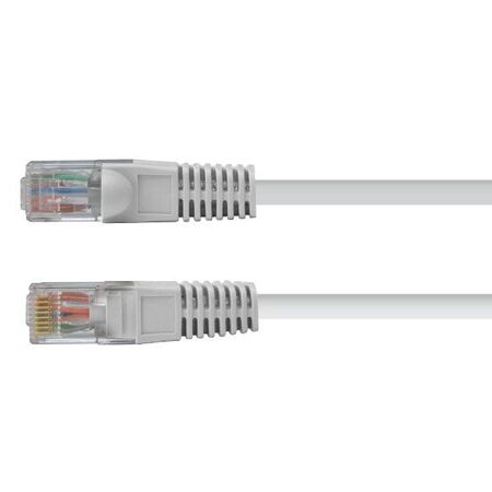 CERTECH Cat6 24AWG U/UTP RJ45 Patch Lead, 2m, White PVC Jacket