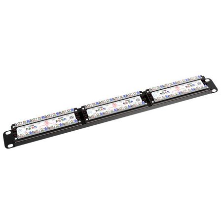 CERTECH 24 Port 19" Cat6 UTP Patch Panel, 110 Termination