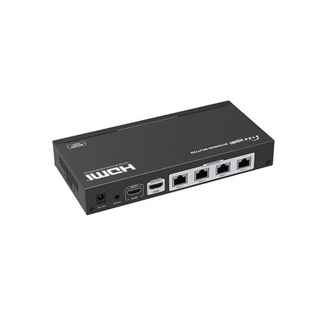 1 x 4 HDMI PoE Extender Splitter over Cat6. 1080p to 60 Metres, 4K@60Hz to 30 Metres