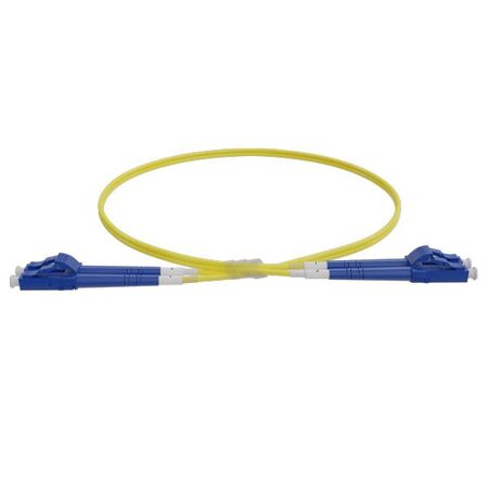 LC-LC OS2 (G657A1) Duplex Fibre Lead, Yellow LSZH Jacket - 25m