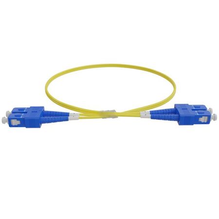 SC-SC OS2 (G657A1) Duplex Fibre Lead, Yellow LSZH Jacket - 2m