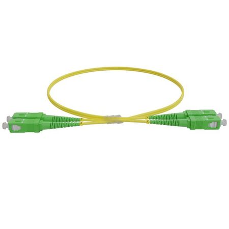 SCA-SCA OS2 (G657A1) Duplex Fibre Lead, Yellow LSZH Jacket - 10m