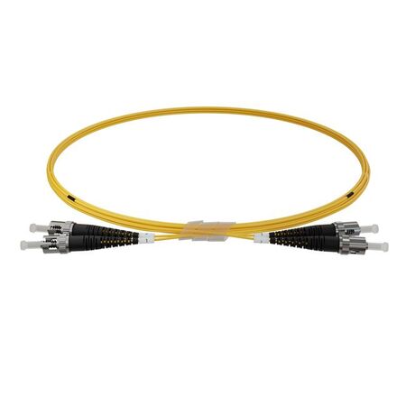 ST-ST OS2 (G657A1) Duplex Fibre Lead, Yellow LSZH Jacket - 2m