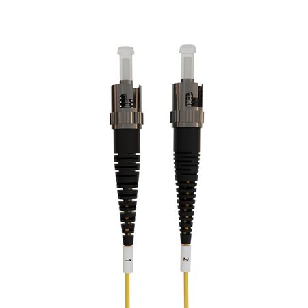 ST-ST OS2 (G657A1) Duplex Fibre Lead, Yellow LSZH Jacket - 2m