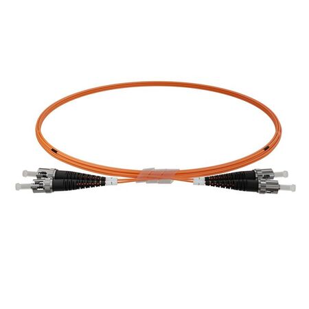 ST-ST OM1 Duplex Fibre Lead, Orange LSZH Jacket - 2m