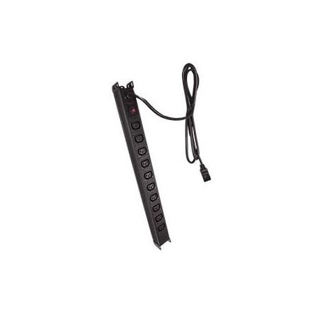 Horiz Power Rail-6x10A Outlet 10A Plug