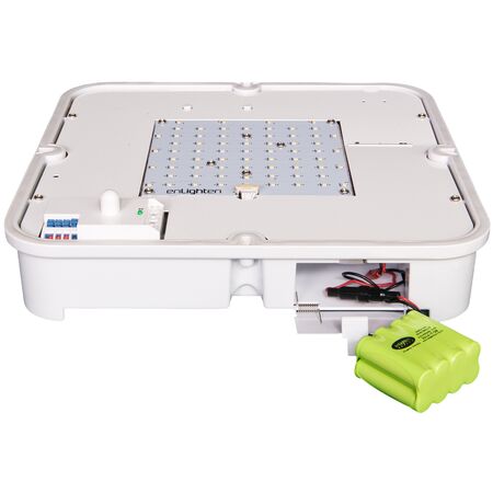 Chamaeleon III ceiling mount Emergency LED, integrated microwave motion & PE sensors