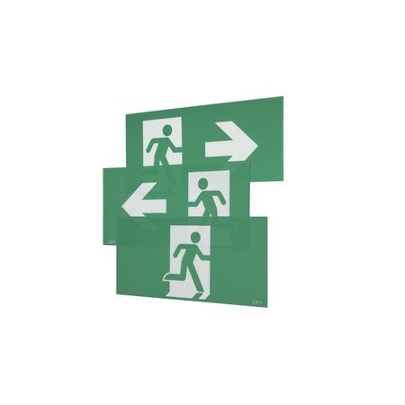 Mirador Premium Maintained LED Exit Sign, One Box Solution with SlideíníConnect quick fit bracket, LiFePO4 battery