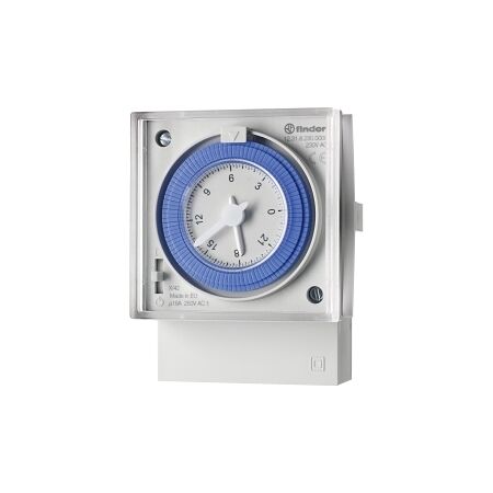 Finder 12 Series Mechanical Switch Daily 230V AC 72mm 1 Changeover with Battery
