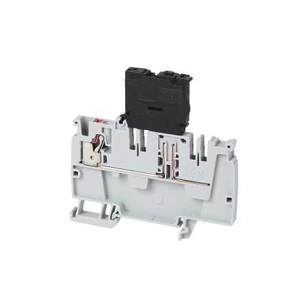 Allen-Bradley 1492-P Push-in Power Distribution Terminal 4mm 1 Red Fuse Block without IND End Grey