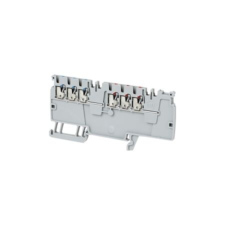 Allen-Bradley 1492-P Push-in Power Distribution Terminal 1.5mm 3 BL 3 RD CON Entries DIST End Grey