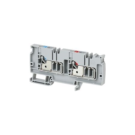 Allen-Bradley 1492-P Push-in Power Distribution Terminal 6mm 1 Red 1 Blue CON Entries Feed In Grey
