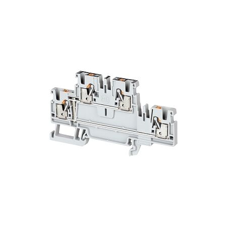 Allen-Bradley 1492-P Push-in Terminal 2.5mm 2 Levels Connected 4 Conductor Entries Grey