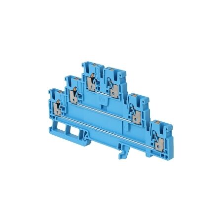 Allen-Bradley 1492-P Push-in Terminal 2.5mm 3 Level 6 Conductor Entries Blue