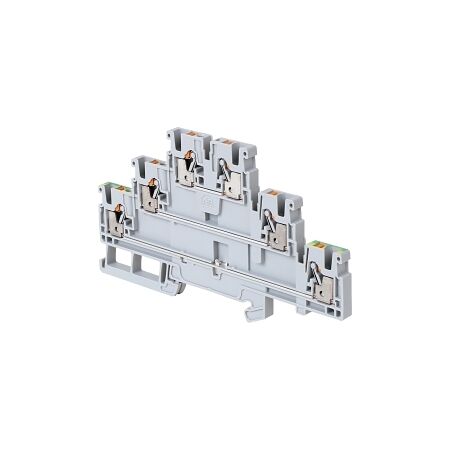 Allen-Bradley 1492-P Push-in Terminal 2.5mm 3 Level 6 Conductor Entries Including Earth CON Grey