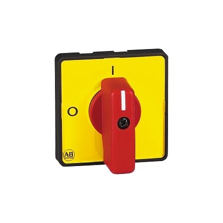Allen-Bradley 194L Handle Type I 48 x 48mm Yellow Red 90 Degrees 0 1