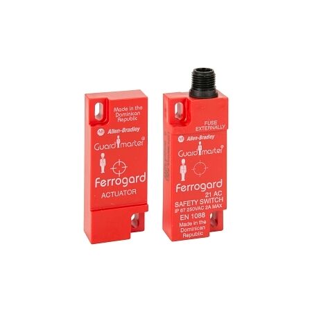 Allen-Bradley 440N Ferrogard FRS21 ABS Switch Actuator 250VAC 2A 2NC Safety 1NO Aux 6Pin DC Micro QD