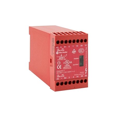 Allen-Bradley 440N Sipha 2 Control Unit 24VAC/DC 110V/230VAC 2NO Safety 1NC Aux 45mm