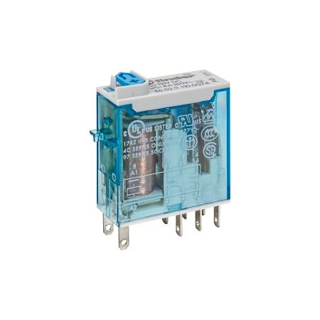 Finder 46 Series Miniature Relay 8A 2 CO 110 VDC Coil with PB plus LED plus Mech. Indicator
