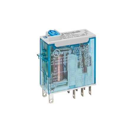 Finder 46 Series Miniature Relay 8A 2 CO 48V DC Coil with PB plus LED plus Mech. Indicator
