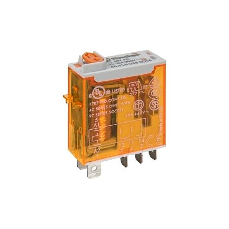 Finder 46 Series Miniature Relay 16A 1 CO 48V AC Coil with PB plus LED plus Mech. Indicator