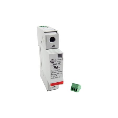 Allen-Bradley 4983DC Surge Suppressor DIN Rail Mount Heavy Duty UL1449 277 and 480V AC 40kA 1Pole