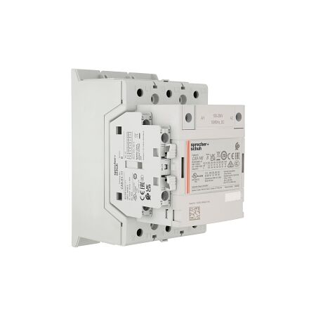 S+S CA9 Contactor 75kW 3Pole 100 to 250VAC and VDC Coil 1NO 1NC Contact Auxiliary with Lugs