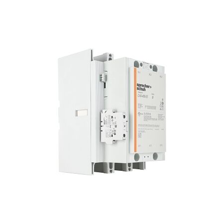 S+S CA9 Contactor 75kW 3Pole 100 to 250VAC and VDC Electronic Coil 1NO 1NC Contact Auxiliary Lugs