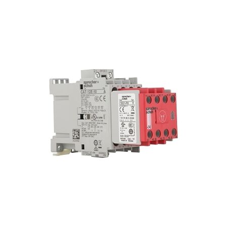 S+S CAS7 Safety Contactor 5.5kW 3Pole 240VAC Coil 1NO 4NC Contact Auxiliary
