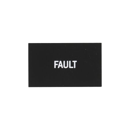 Sprecher and Schuh D7 Legend Plate 30 x 50 mm Snap in Black with White Text FAULT
