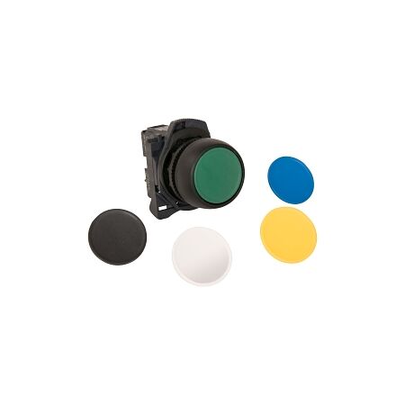 Sprecher and Schuh D7 Pushbutton 22.5mm Hangsell Pack Plastic Flush Operator 1 NO Multi Colour Caps