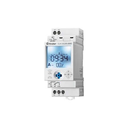 Finder 12 Series Digital Time Switch 1 Changeover 50MEM 230V AC Astro NFC