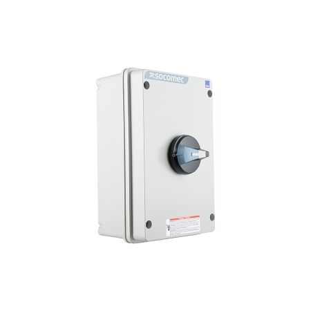 Socomec ISO Enclosed Isolator, IP 65 Aluminium Grey, Handle - Blue, 3P 63A