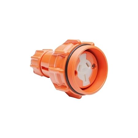 NHP ISO Extension Socket, 3 Flat Pins 15A 250V AC, Resistant Orange