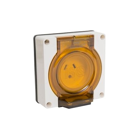 NHP ISO Socket Outlet, 2 Flat Pins + 1 Round Earth 10A 250V AC, w/o Base, Resistant White