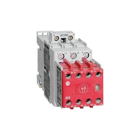 Allen-Bradley 100SC Safety Contactor 30kW 3Pole 110VAC Coil 1NO 4NC Contact Auxiliary