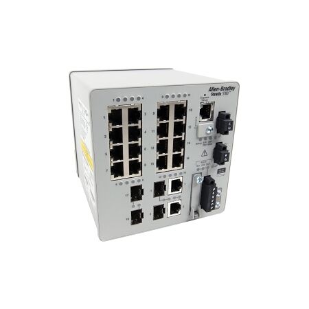 AB Stratix 5700 Managed Switch 20 Ports, 16 x FE Copper, 2 x 1GB Combo, 2 x FE Fiber SFP, Full, DLR
