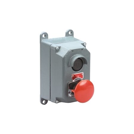 Austrol N100 Enclosed Station Aluminium Die Cast 1 Push Button 1 Push Pull 2 NO 2 NC Contacts