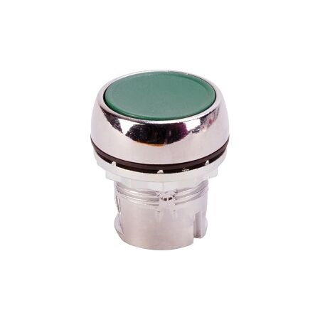 Allen-Bradley 800F Pushbutton 22.5mm Head Only Metal Momentary Flush Green Cap Non Illuminated